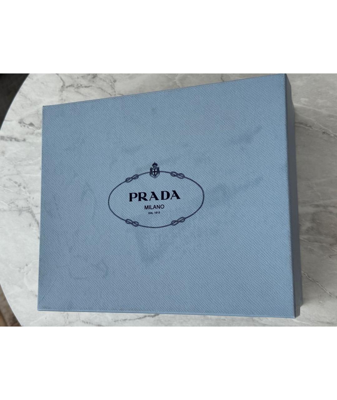 PRADA Белые текстильные кроссовки, фото 8