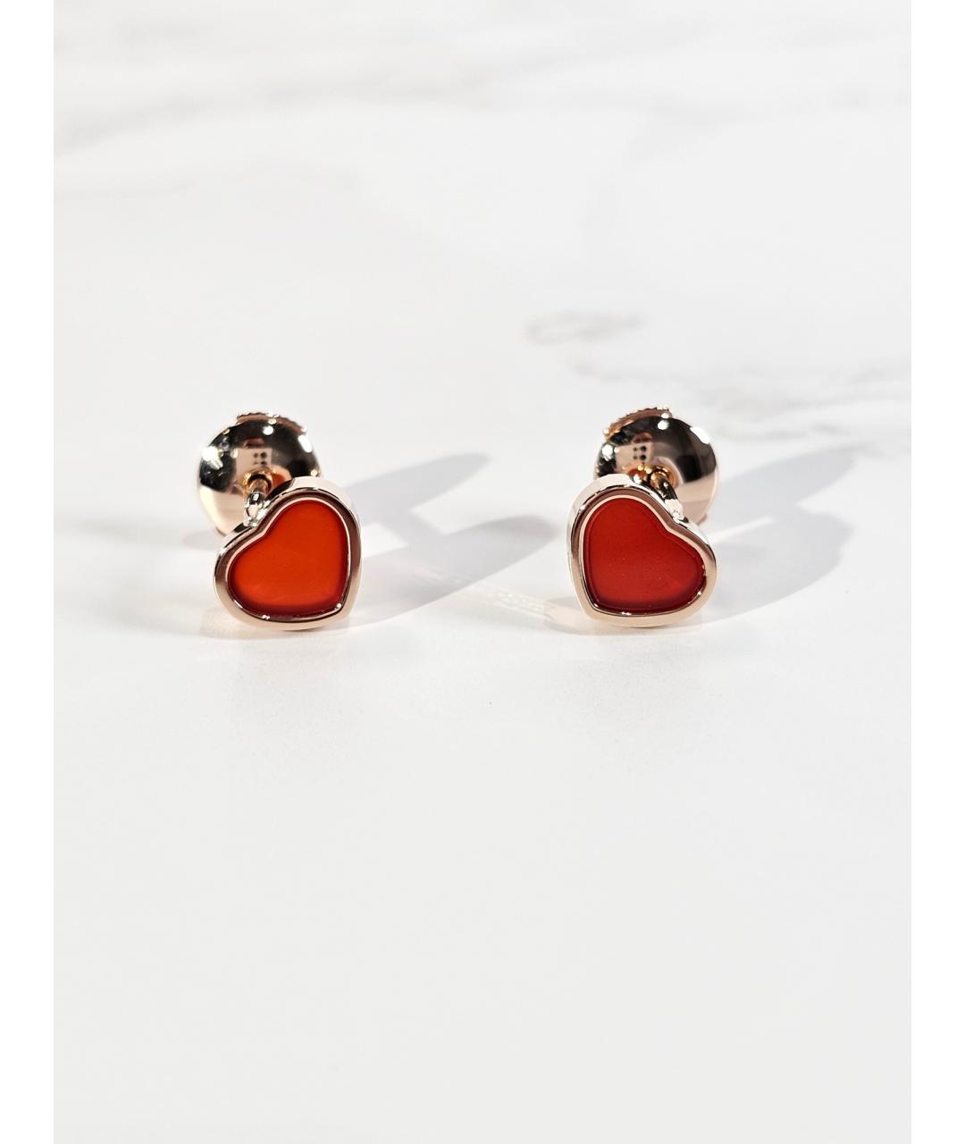 CHOPARD Красные серьги из розового золота, фото 3