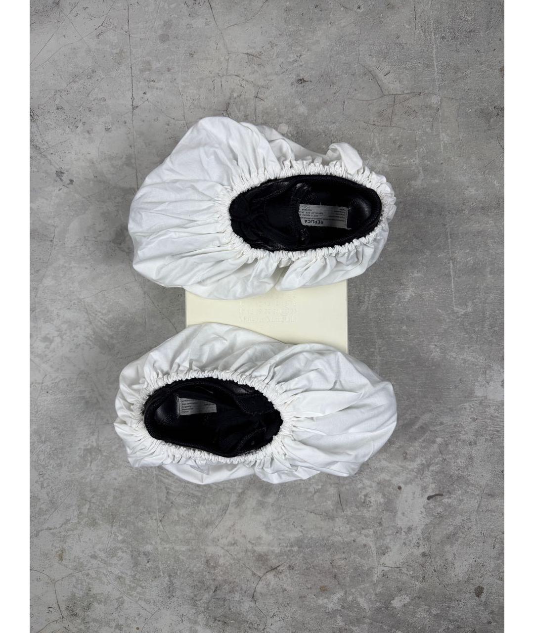 MAISON MARGIELA Черные бархатные низкие кроссовки / кеды, фото 4