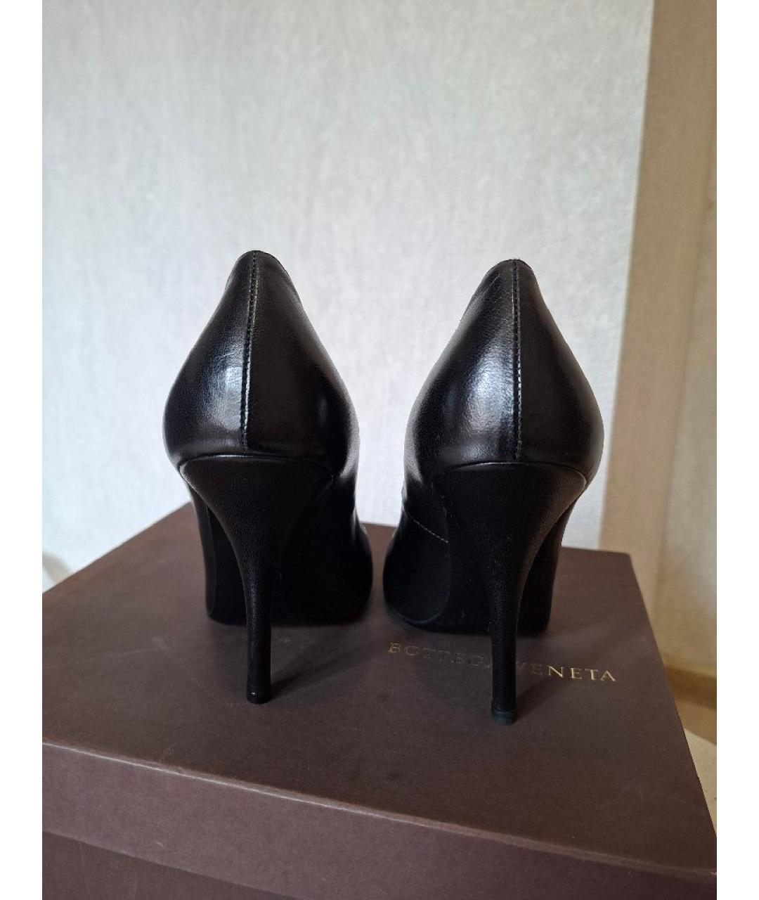BOTTEGA VENETA Черные кожаные туфли, фото 3