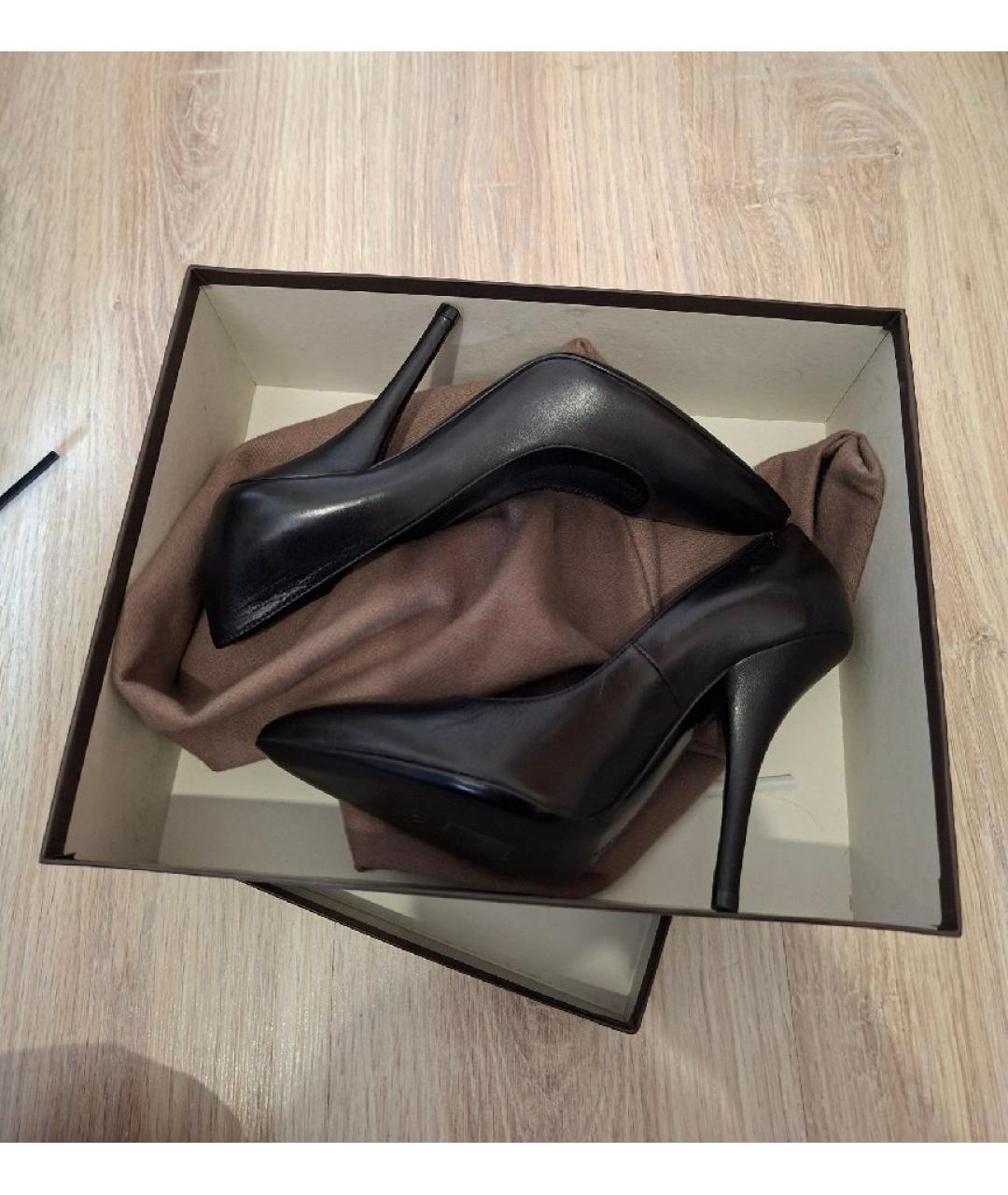 BOTTEGA VENETA Черные кожаные туфли, фото 8