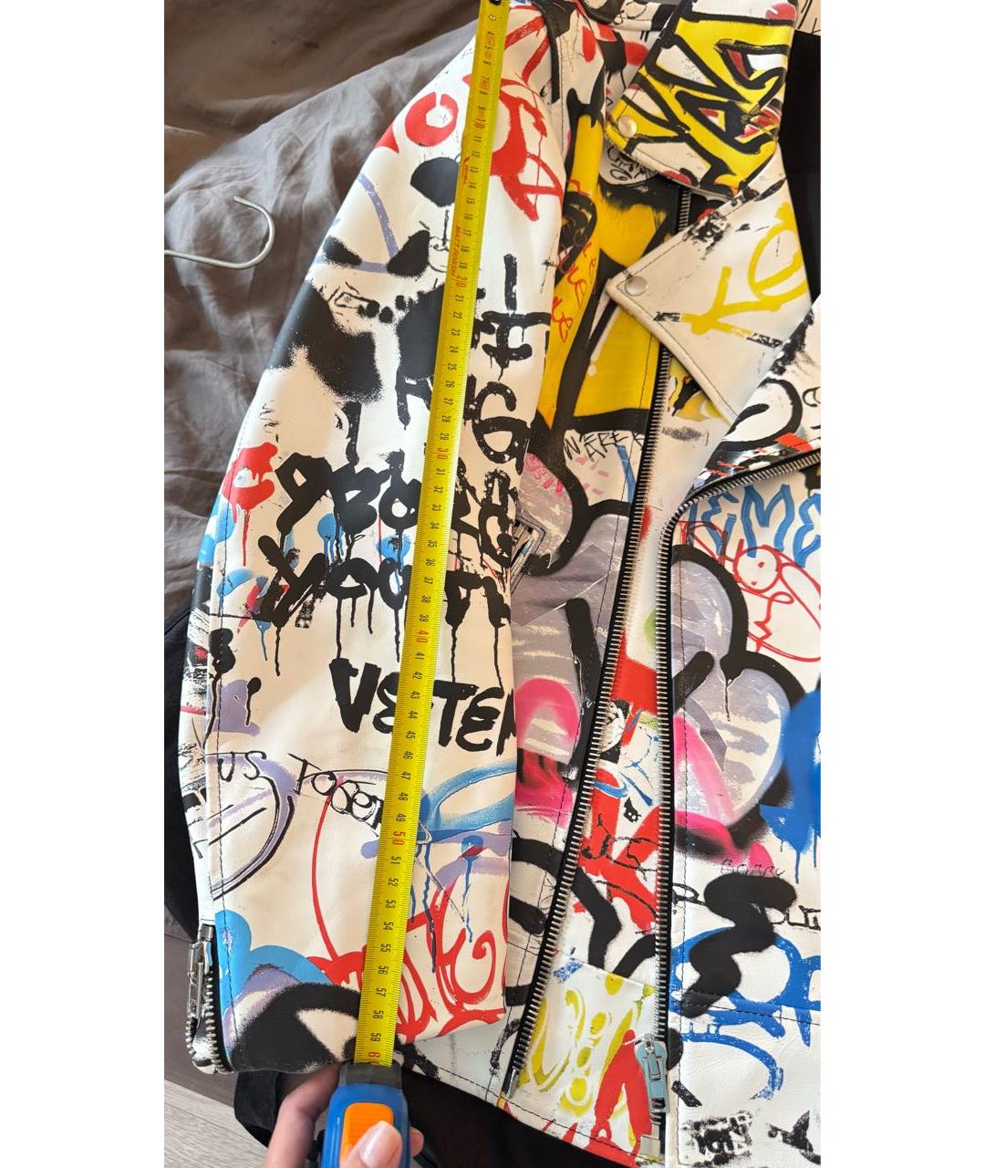 VETEMENTS Белая кожаная куртка, фото 3