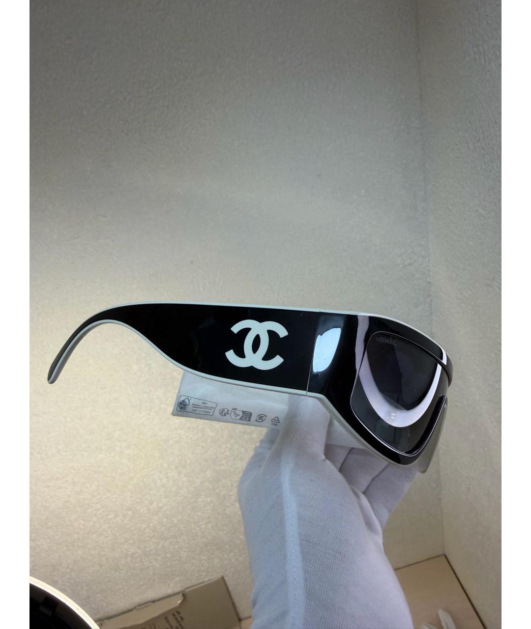 CHANEL Черные пластиковые солнцезащитные очки, фото 2