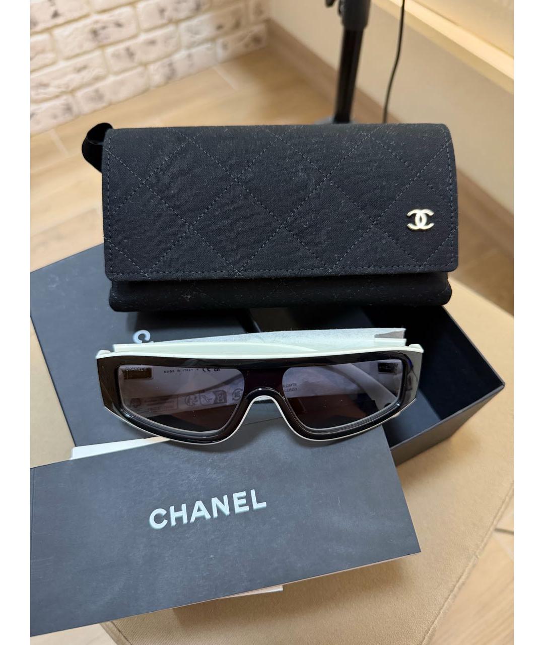 CHANEL Черные пластиковые солнцезащитные очки, фото 6