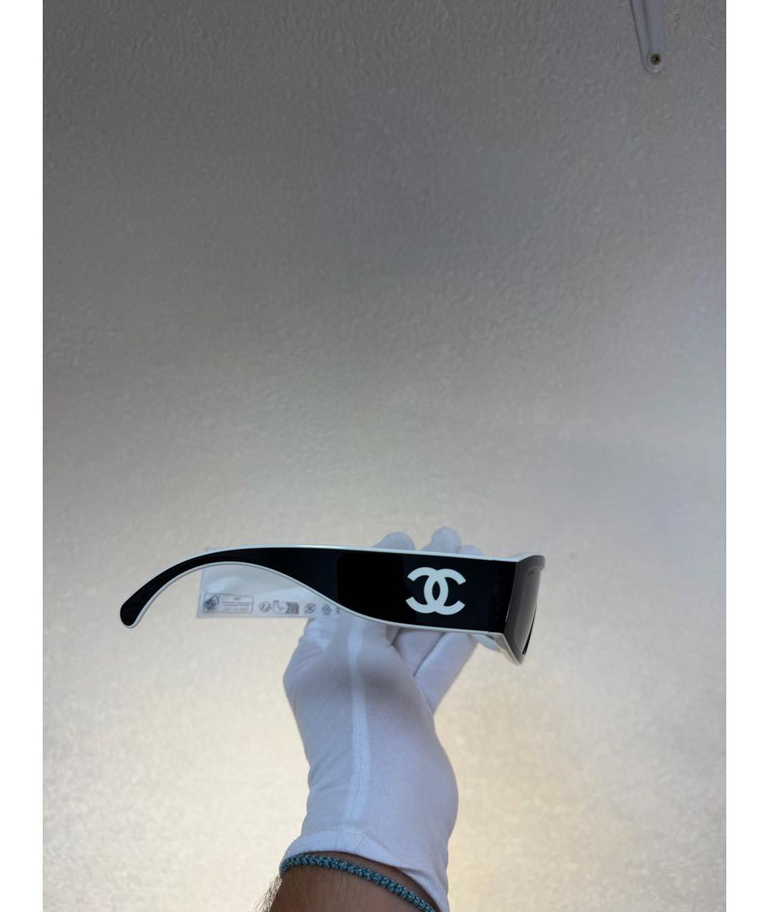 CHANEL Черные пластиковые солнцезащитные очки, фото 3