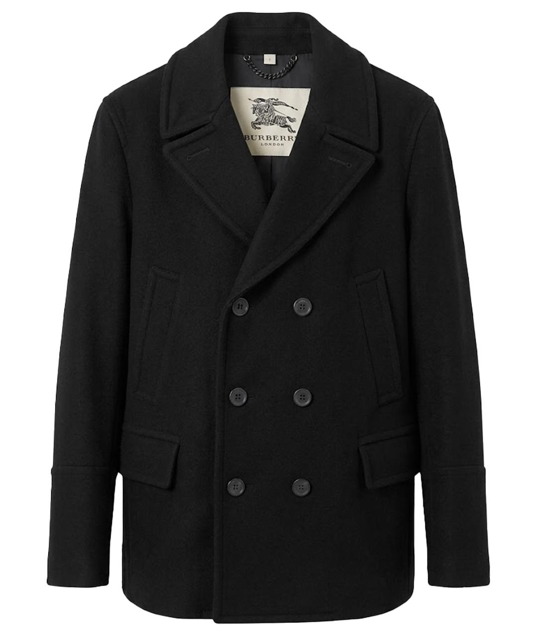 BURBERRY Черное кашемировое пальто, фото 1