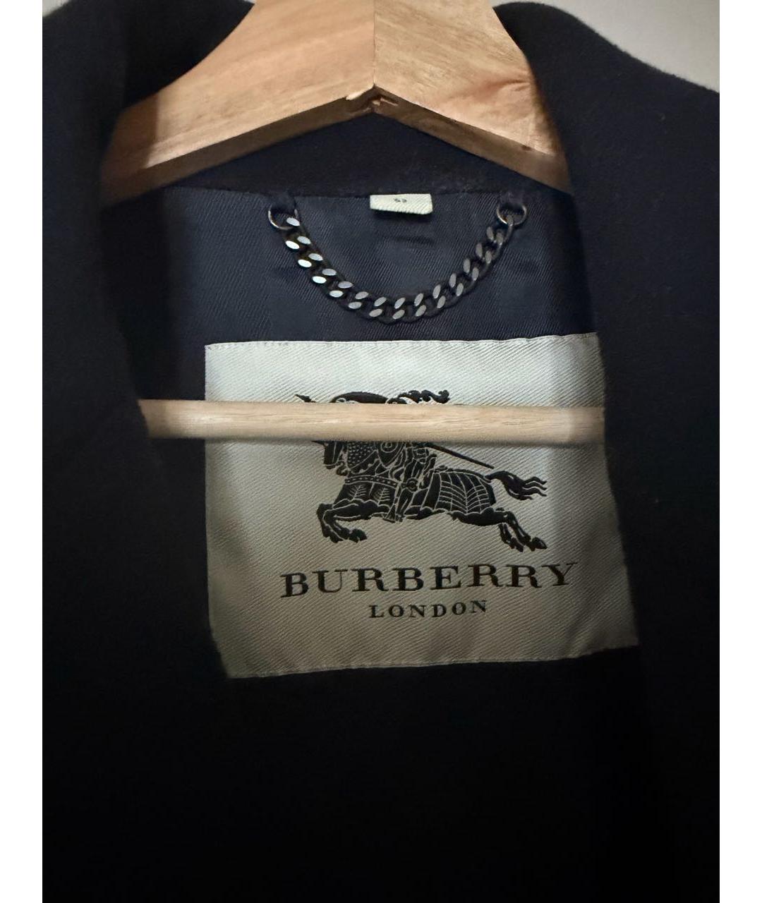 BURBERRY Черное кашемировое пальто, фото 4