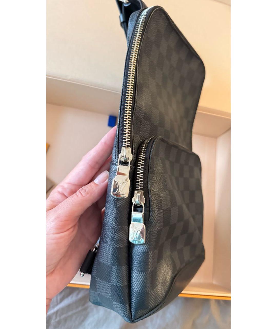 LOUIS VUITTON Черная сумка на плечо, фото 4