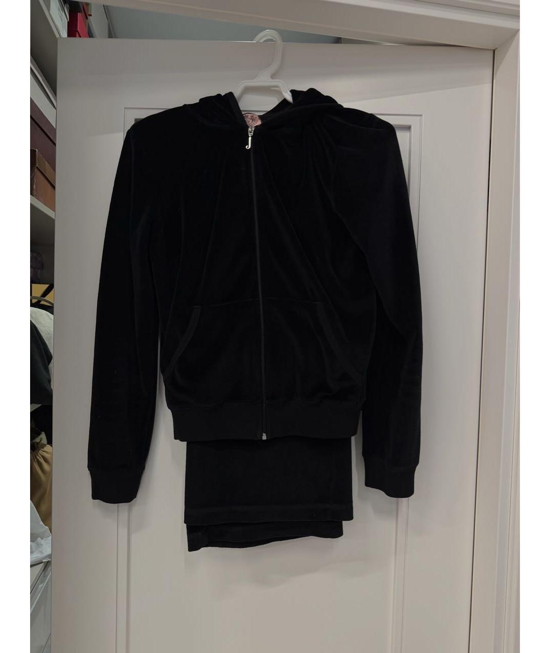 JUICY COUTURE Черная хлопковая спортивная куртка, фото 8
