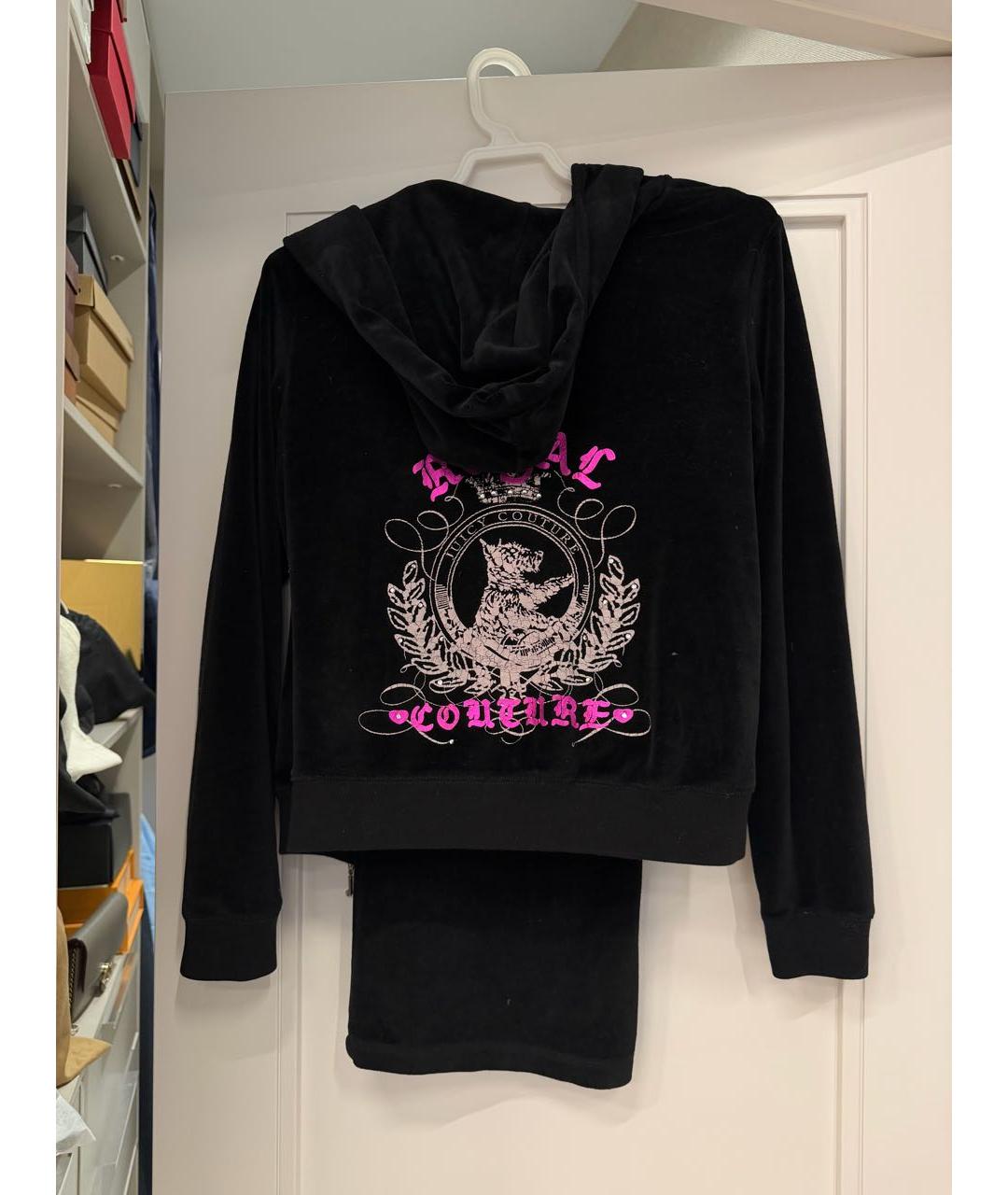 JUICY COUTURE Черная хлопковая спортивная куртка, фото 2