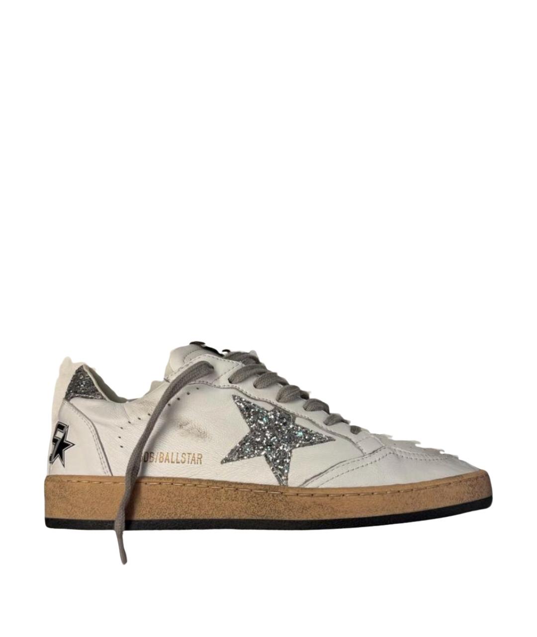 GOLDEN GOOSE Белые кожаные кеды, фото 1