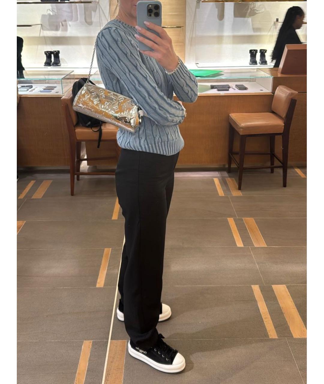 LOUIS VUITTON Серебряная сумка с короткими ручками, фото 6