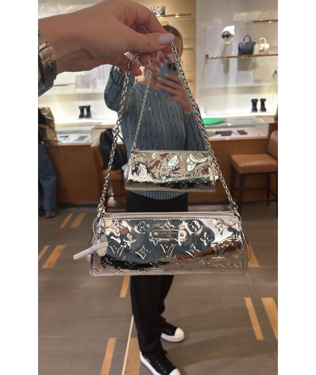 LOUIS VUITTON Серебряная сумка с короткими ручками, фото 2