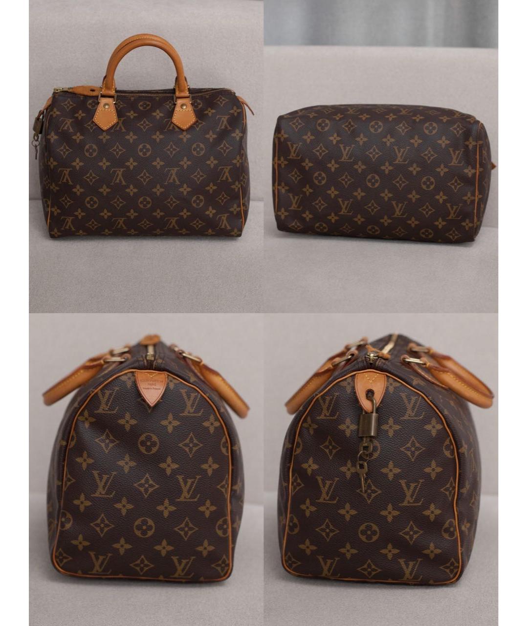 LOUIS VUITTON Коричневая сумка с короткими ручками, фото 5
