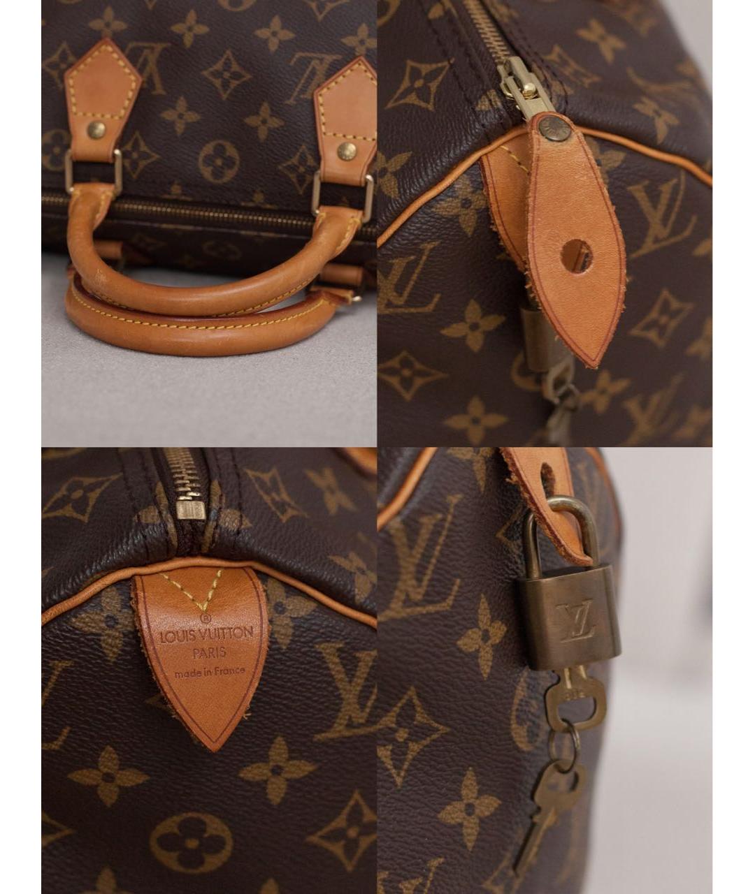 LOUIS VUITTON Коричневая сумка с короткими ручками, фото 6