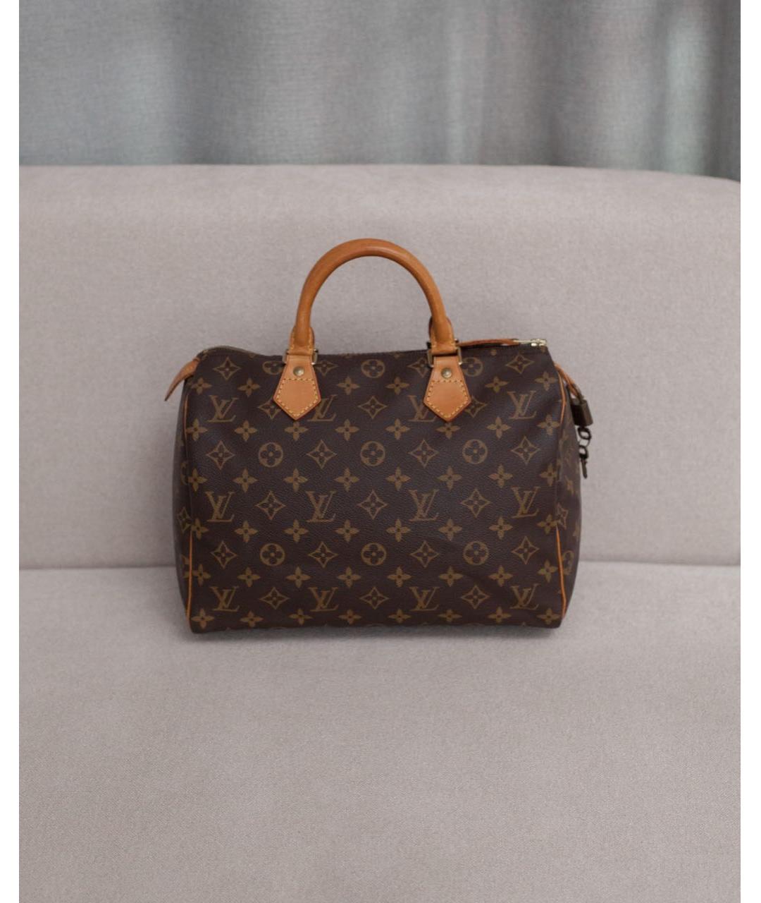 LOUIS VUITTON Коричневая сумка с короткими ручками, фото 9