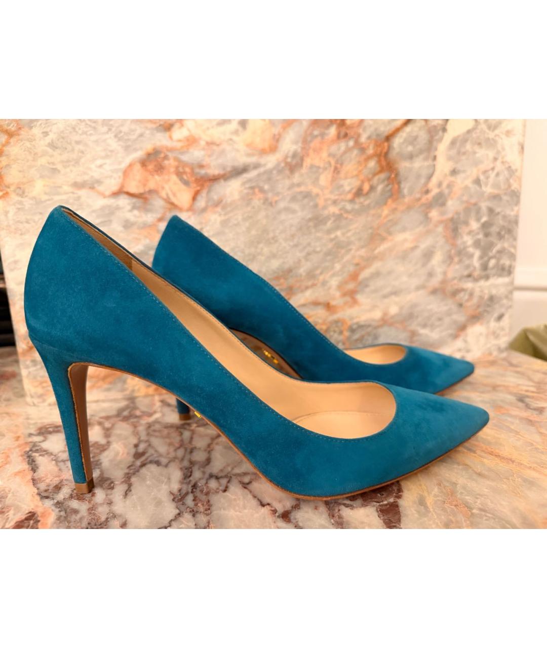 PRADA Бирюзовые замшевые туфли, фото 3