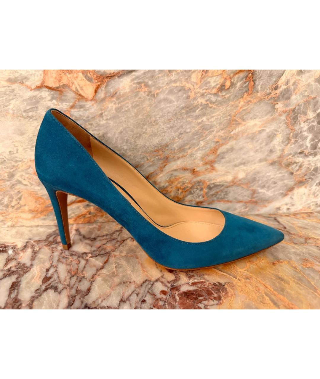 PRADA Бирюзовые замшевые туфли, фото 8