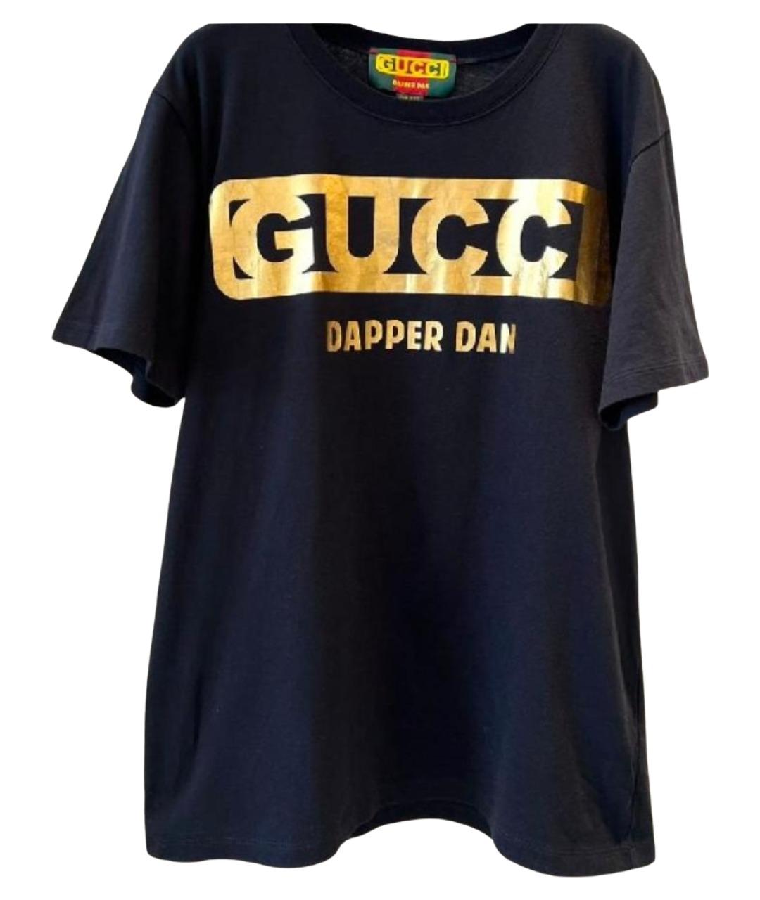 GUCCI Черная хлопковая футболка, фото 1