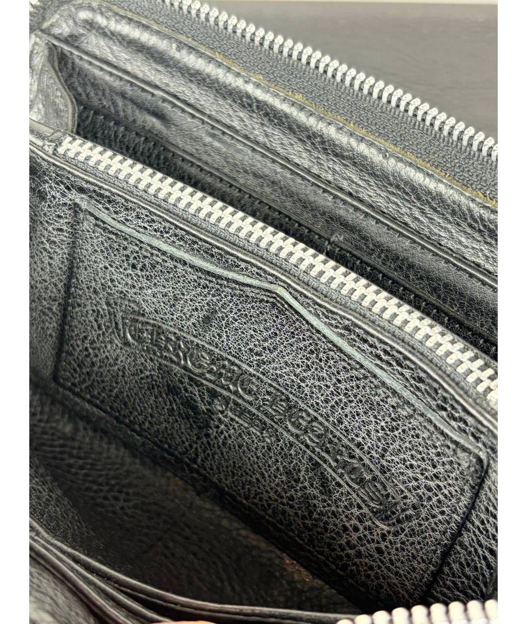 CHROME HEARTS Черный кожаный кошелек, фото 8