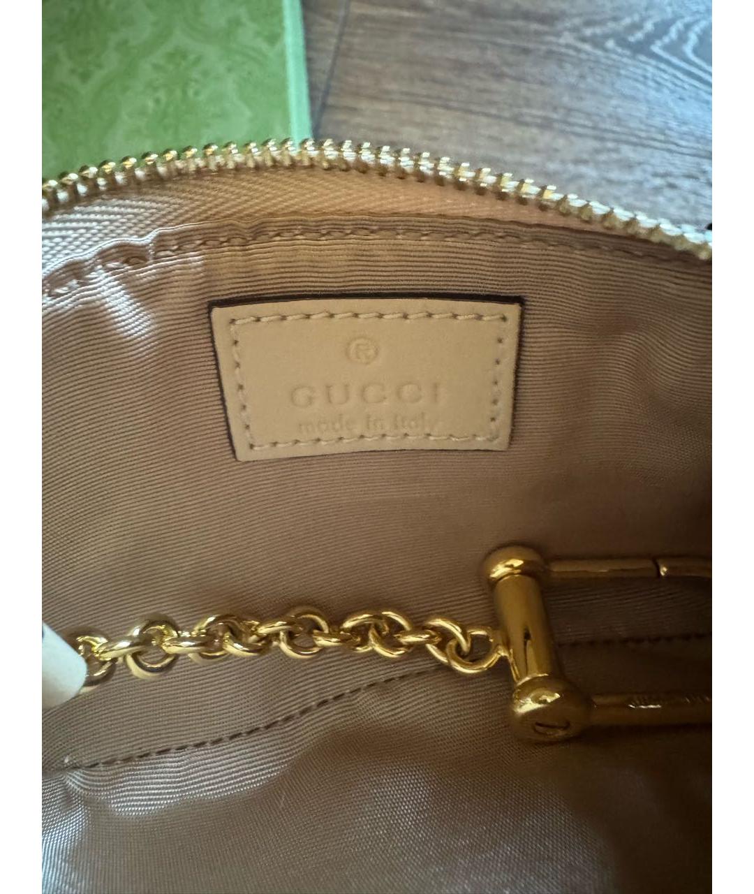 GUCCI Бежевая визитница, фото 2