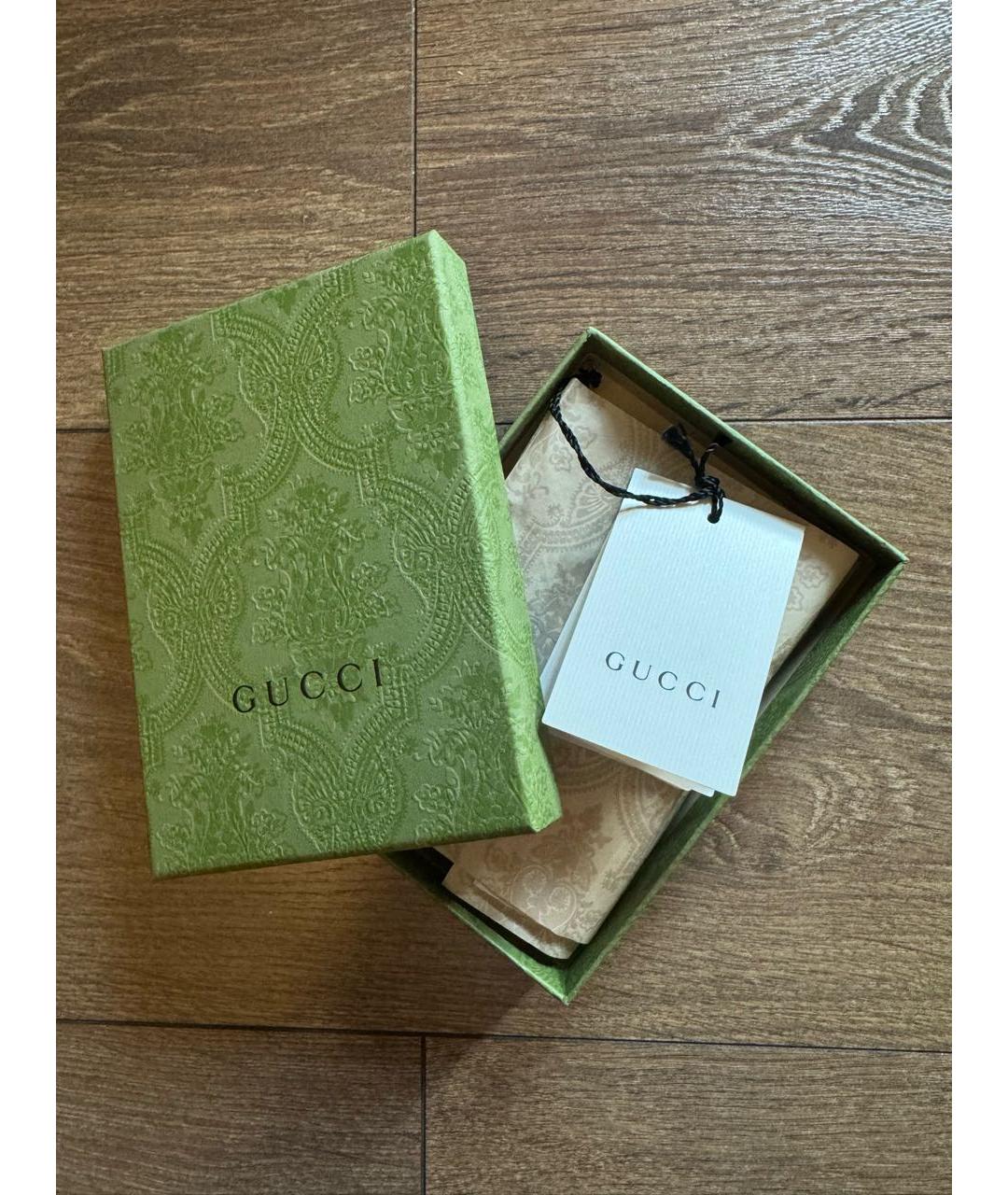GUCCI Бежевая визитница, фото 5