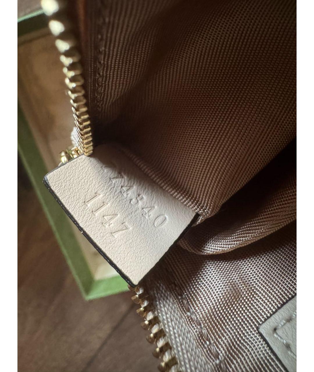 GUCCI Бежевая визитница, фото 4