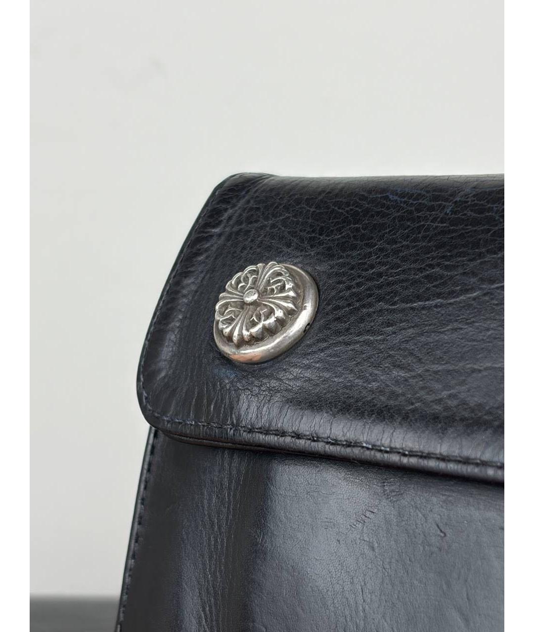 CHROME HEARTS Черный кожаный кошелек, фото 3