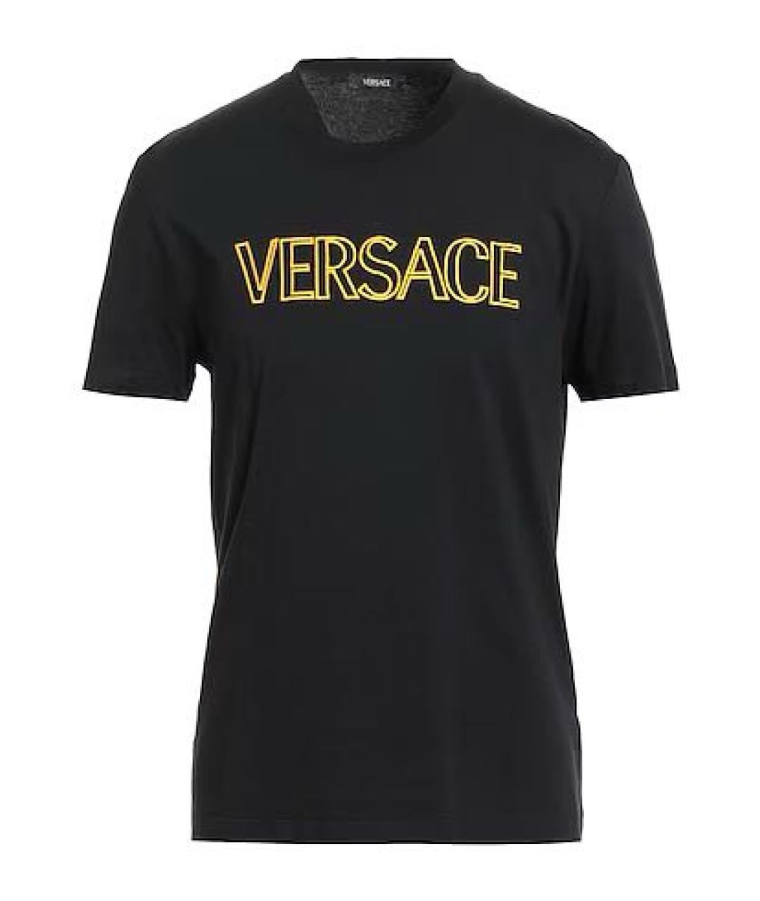 VERSACE Черная хлопковая футболка, фото 1