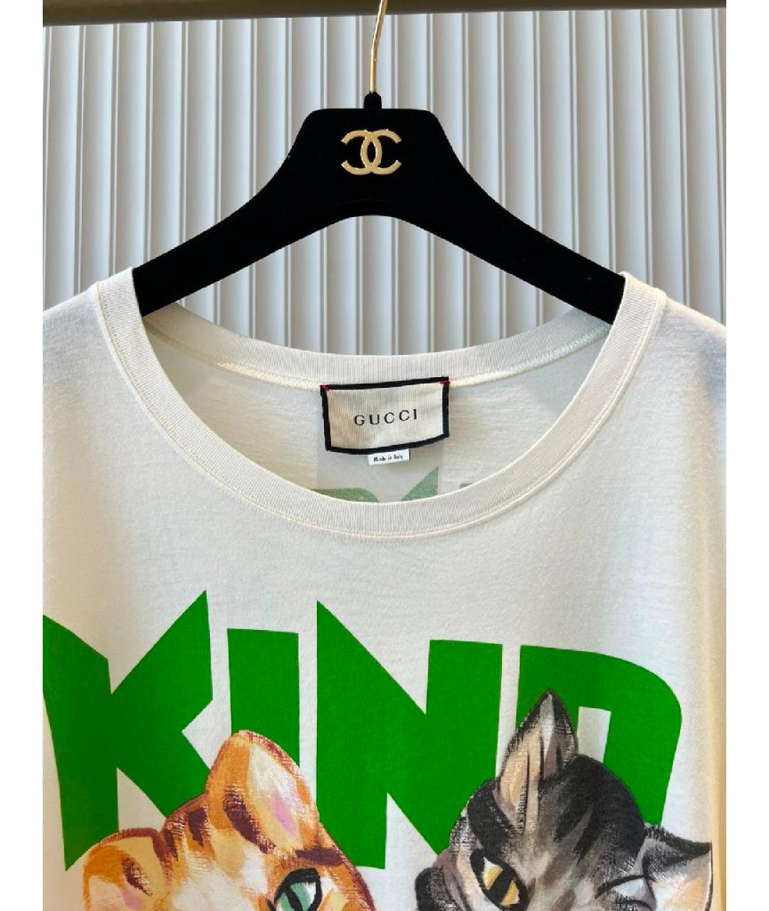 GUCCI Белая футболка, фото 3
