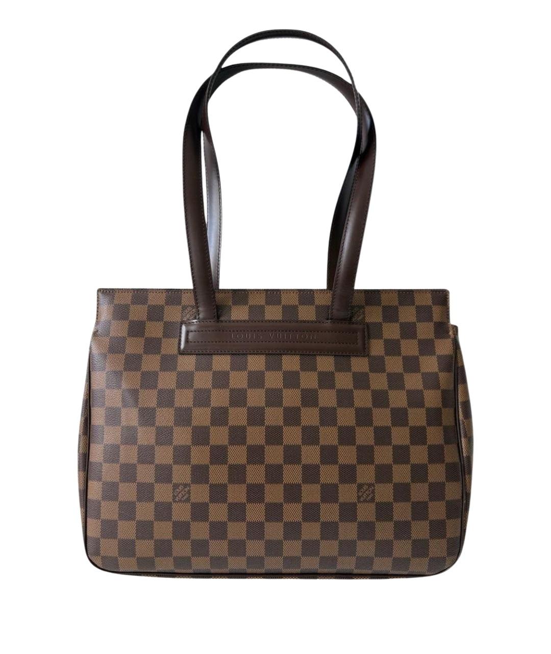 LOUIS VUITTON Коричневая кожаная сумка тоут, фото 1