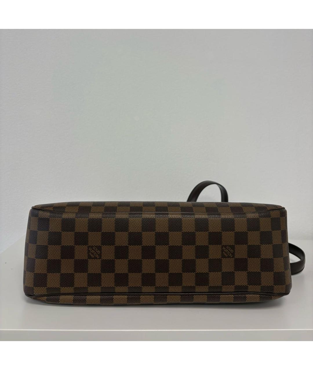 LOUIS VUITTON Коричневая кожаная сумка тоут, фото 5
