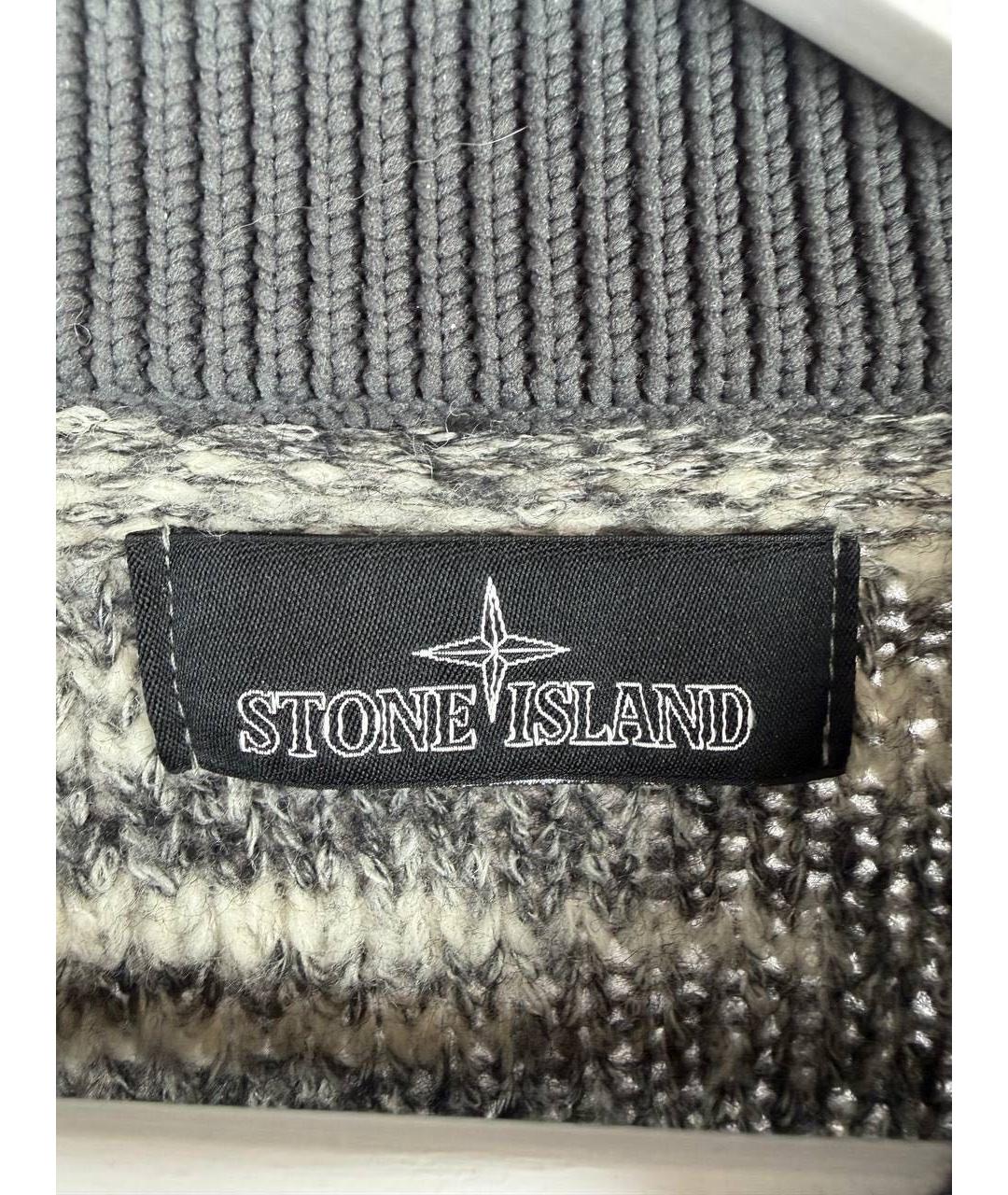 STONE ISLAND SHADOW PROJECT Антрацитовый шерстяной кардиган, фото 5