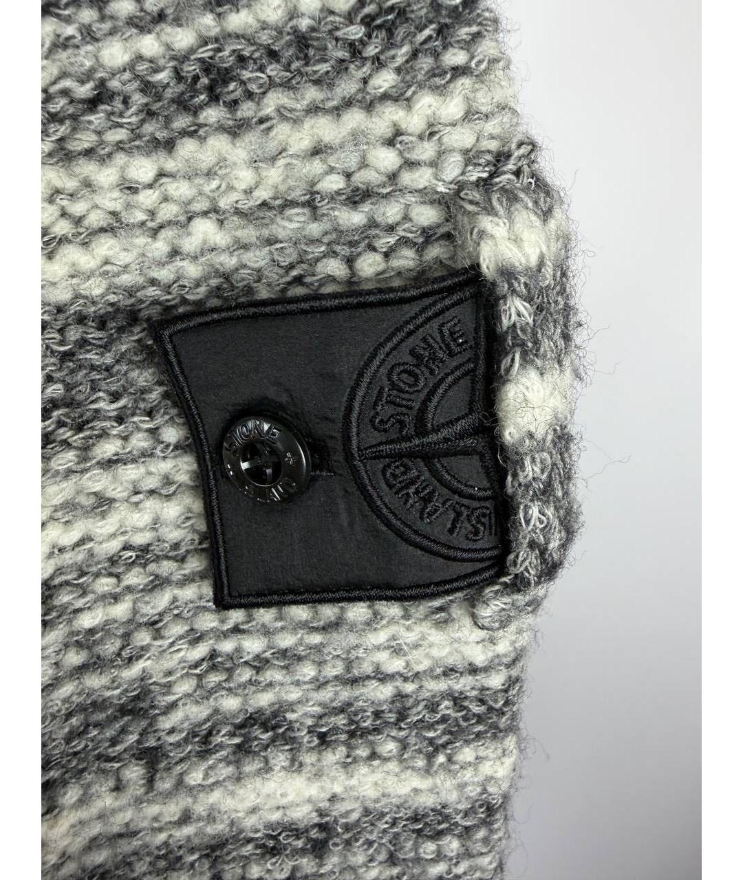 STONE ISLAND SHADOW PROJECT Антрацитовый шерстяной кардиган, фото 4