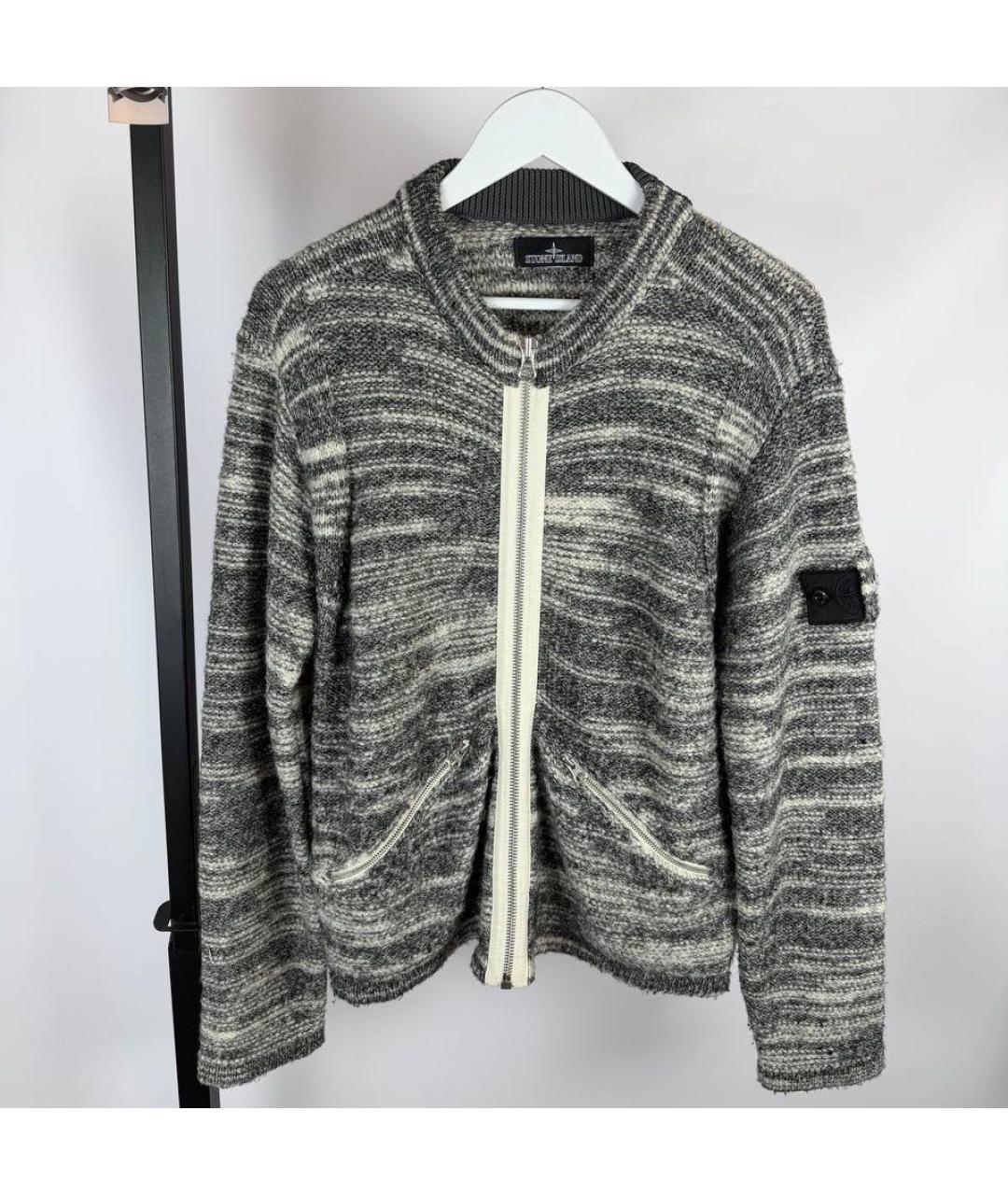 STONE ISLAND SHADOW PROJECT Антрацитовый шерстяной кардиган, фото 3