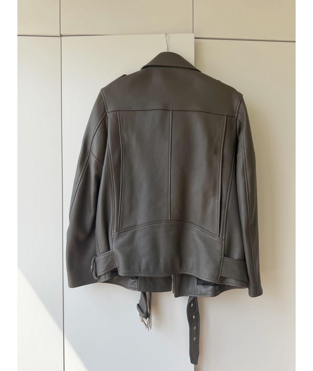 ACNE STUDIOS Серая кожаная куртка, фото 2