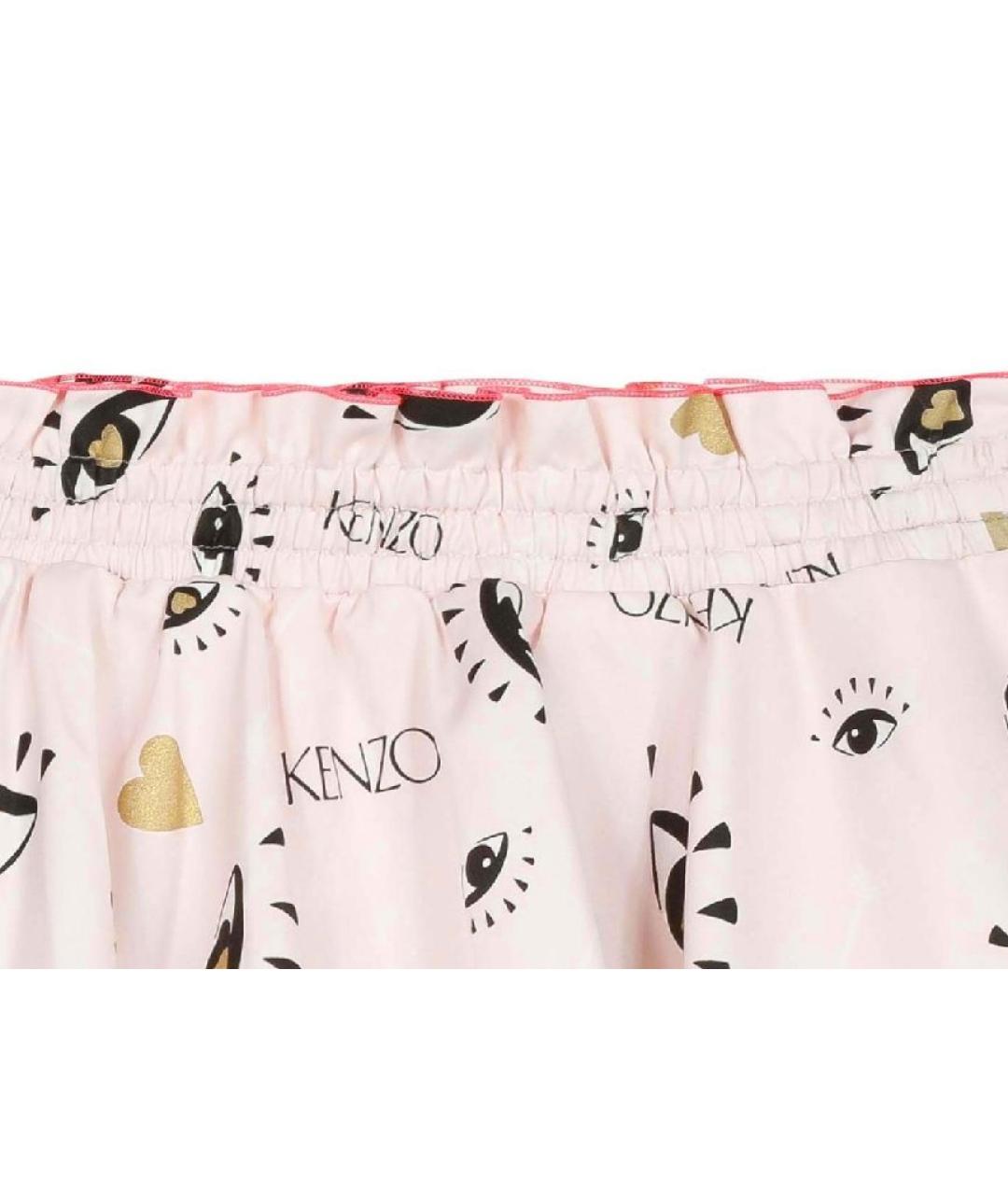 KENZO Розовая полиэстеровая юбка, фото 3