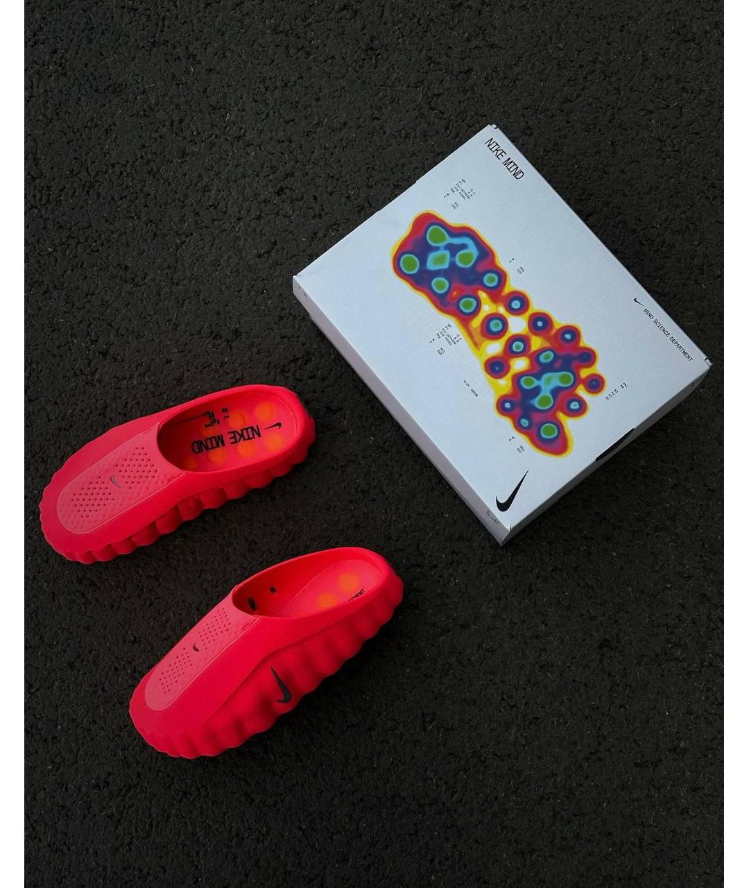 NIKE Красные шлепанцы, фото 6