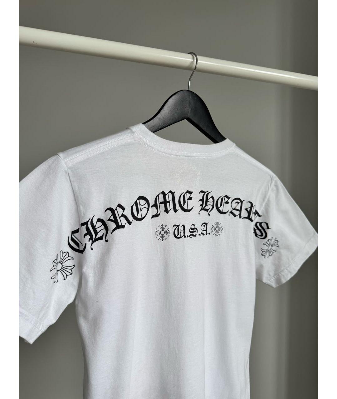 CHROME HEARTS Белая хлопковая футболка, фото 3
