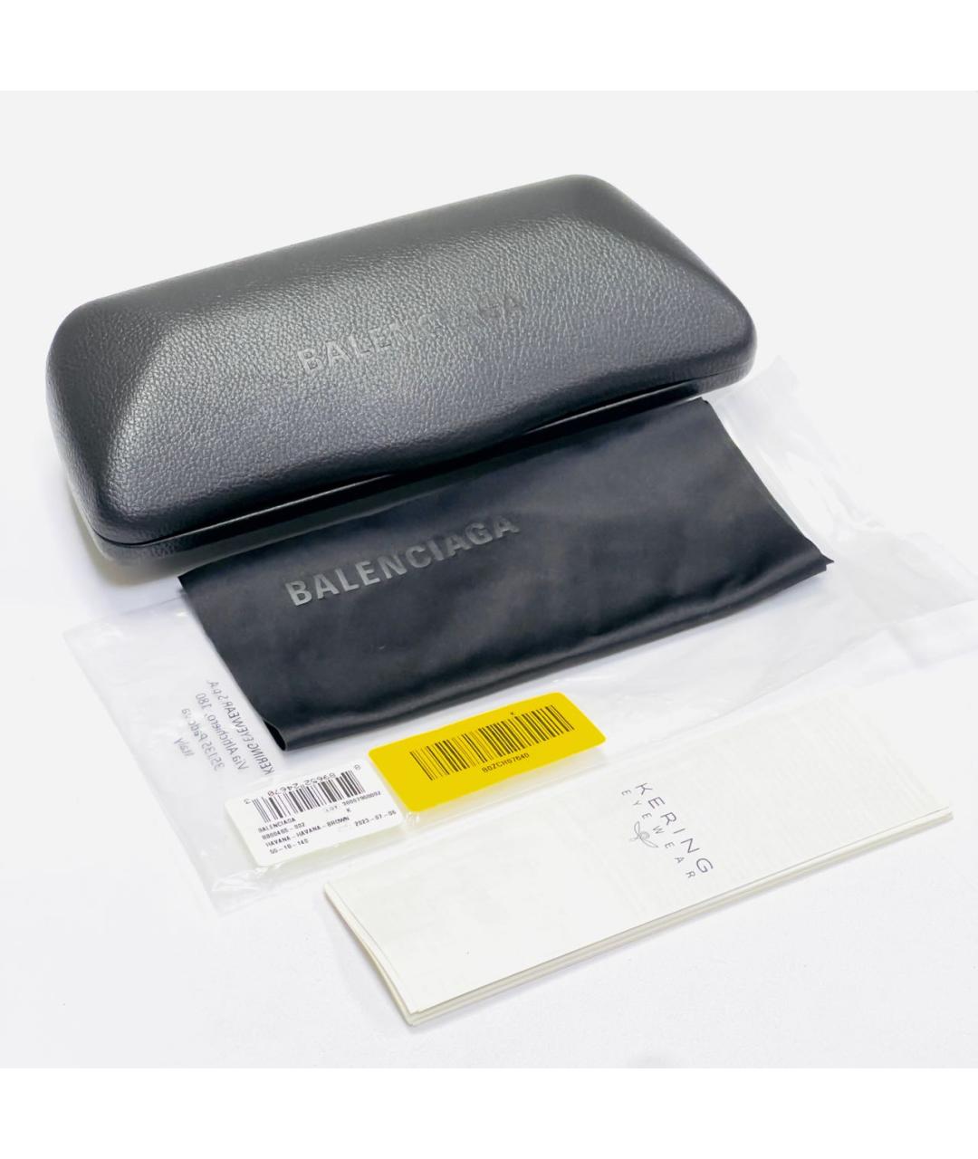 BALENCIAGA Коричневые пластиковые солнцезащитные очки, фото 4