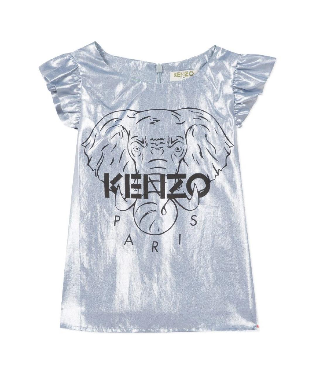 KENZO Серебряная полиэстеровая рубашка/блузка, фото 1