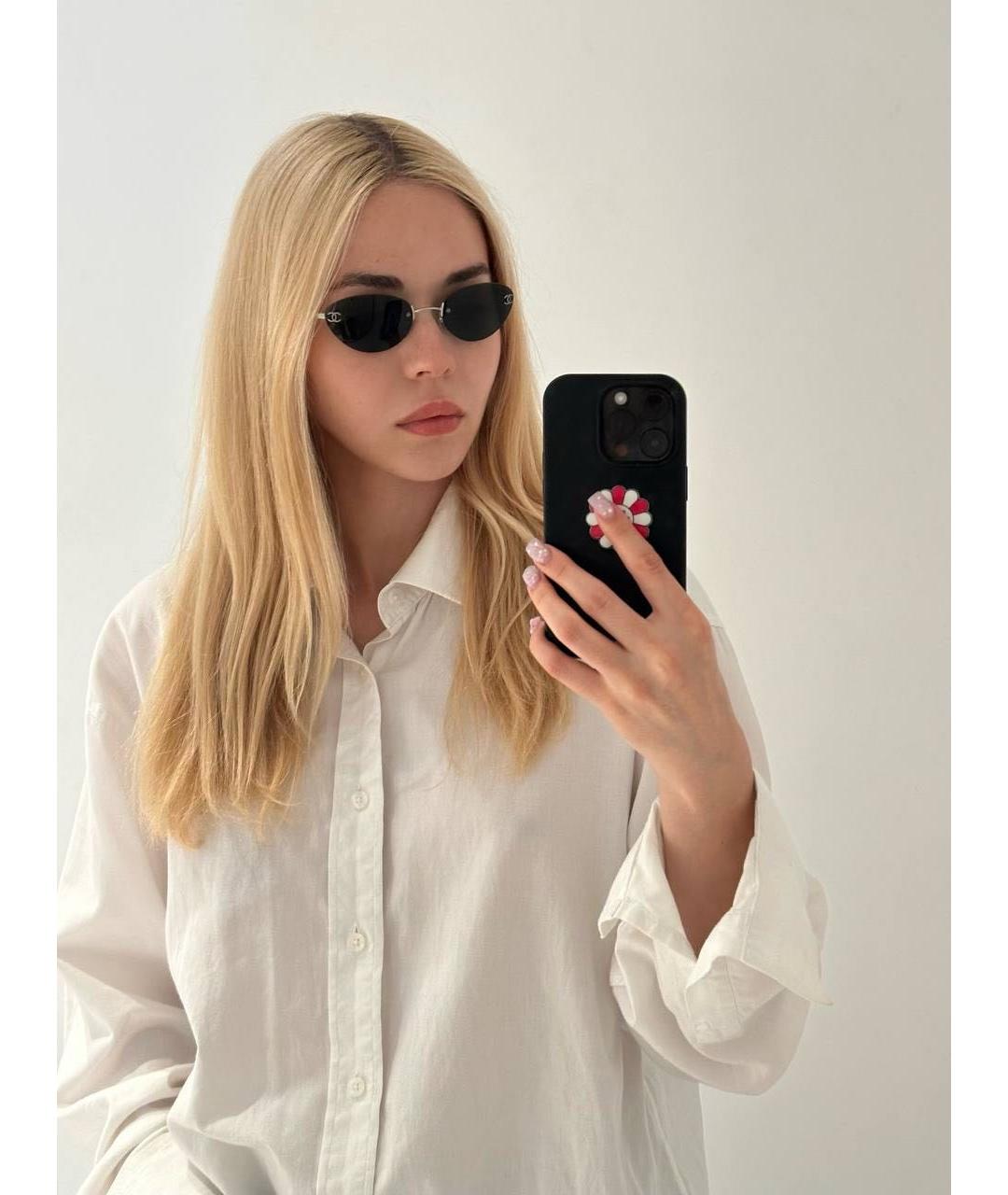 CHANEL Зеленые металлические солнцезащитные очки, фото 8