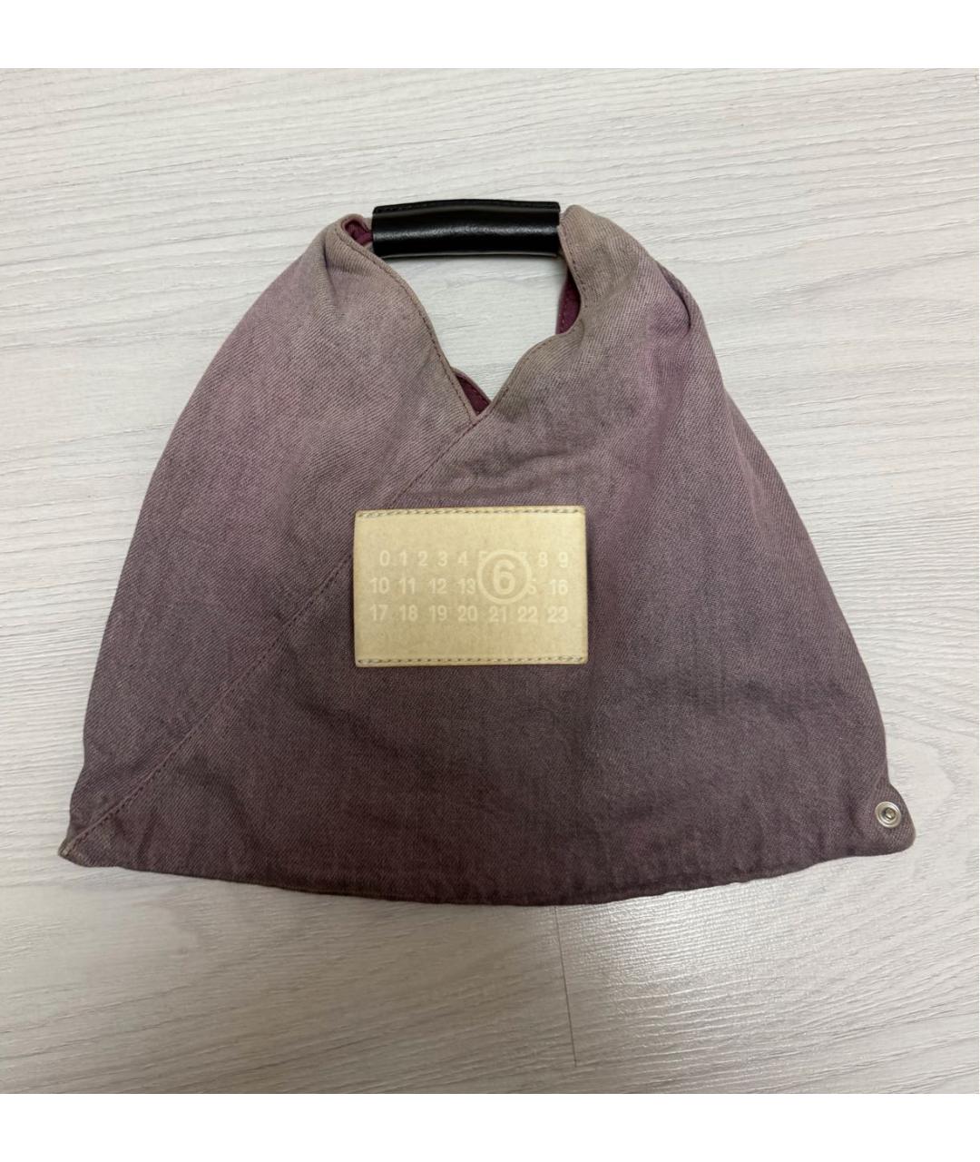 MM6 MAISON MARGIELA Фиолетовая деним сумка тоут, фото 9