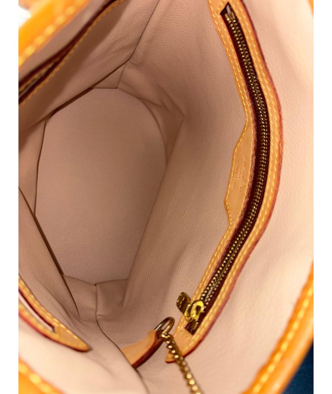 LOUIS VUITTON Коричневая кожаная сумка тоут, фото 4