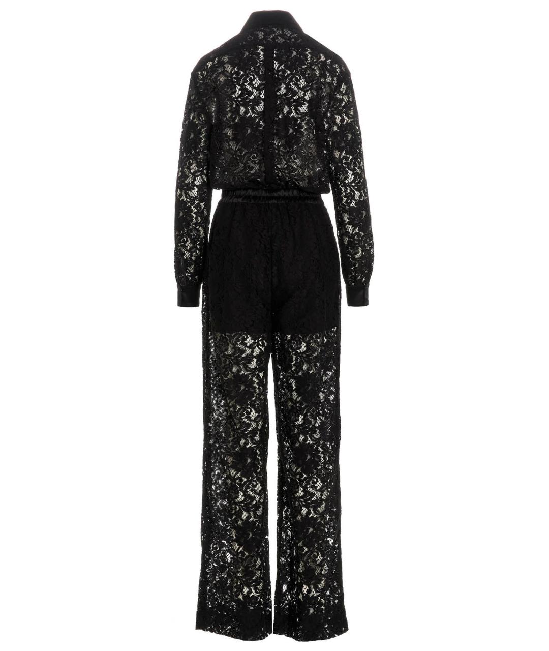 DOLCE&GABBANA Черный хлопковый комбинезон, фото 2