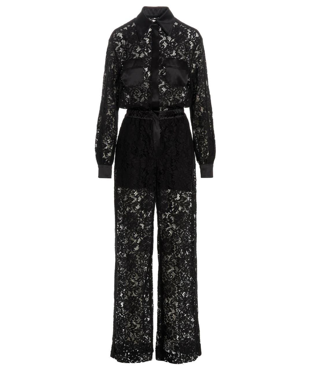 DOLCE&GABBANA Черный хлопковый комбинезон, фото 1