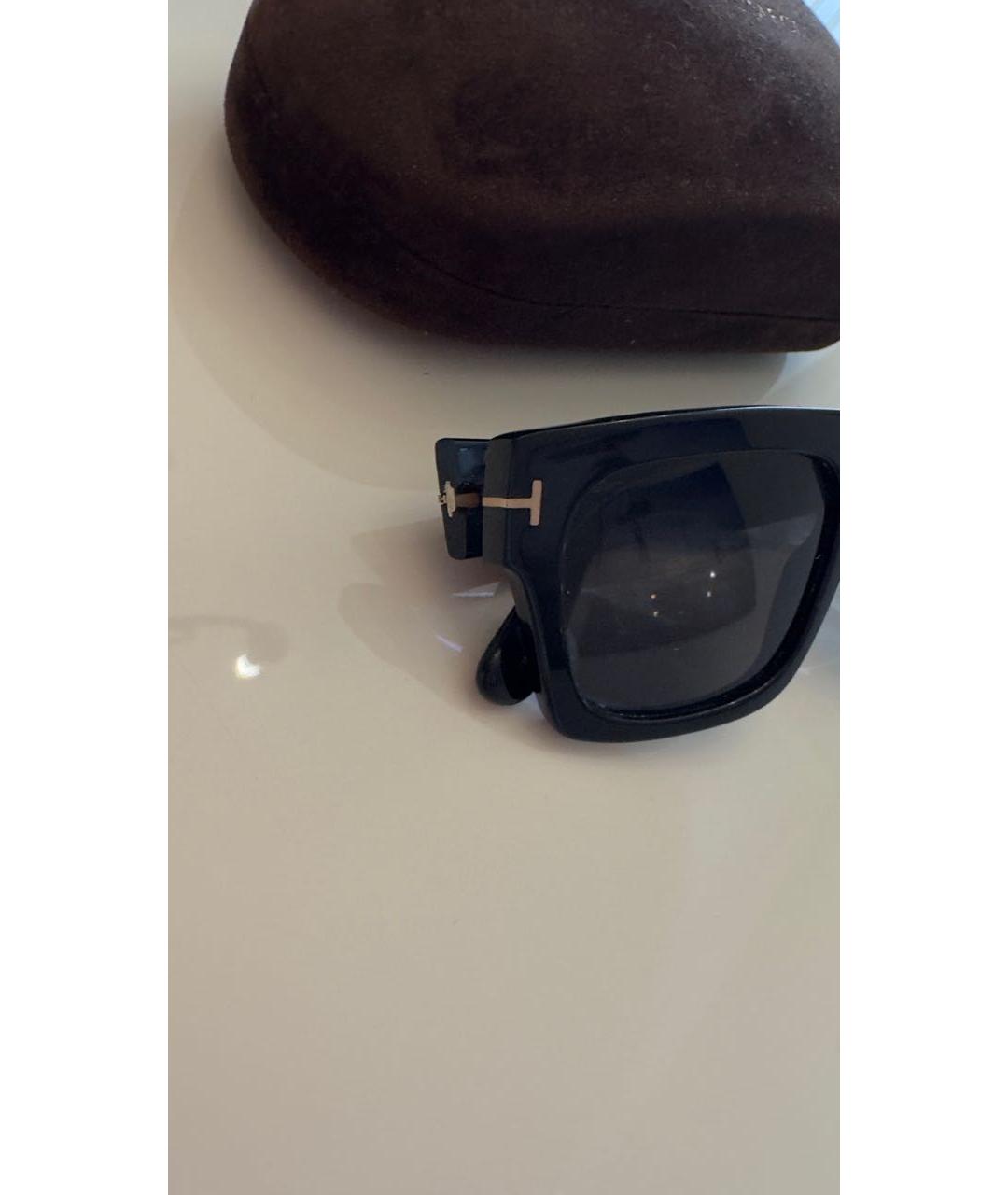 TOM FORD Черные пластиковые солнцезащитные очки, фото 2
