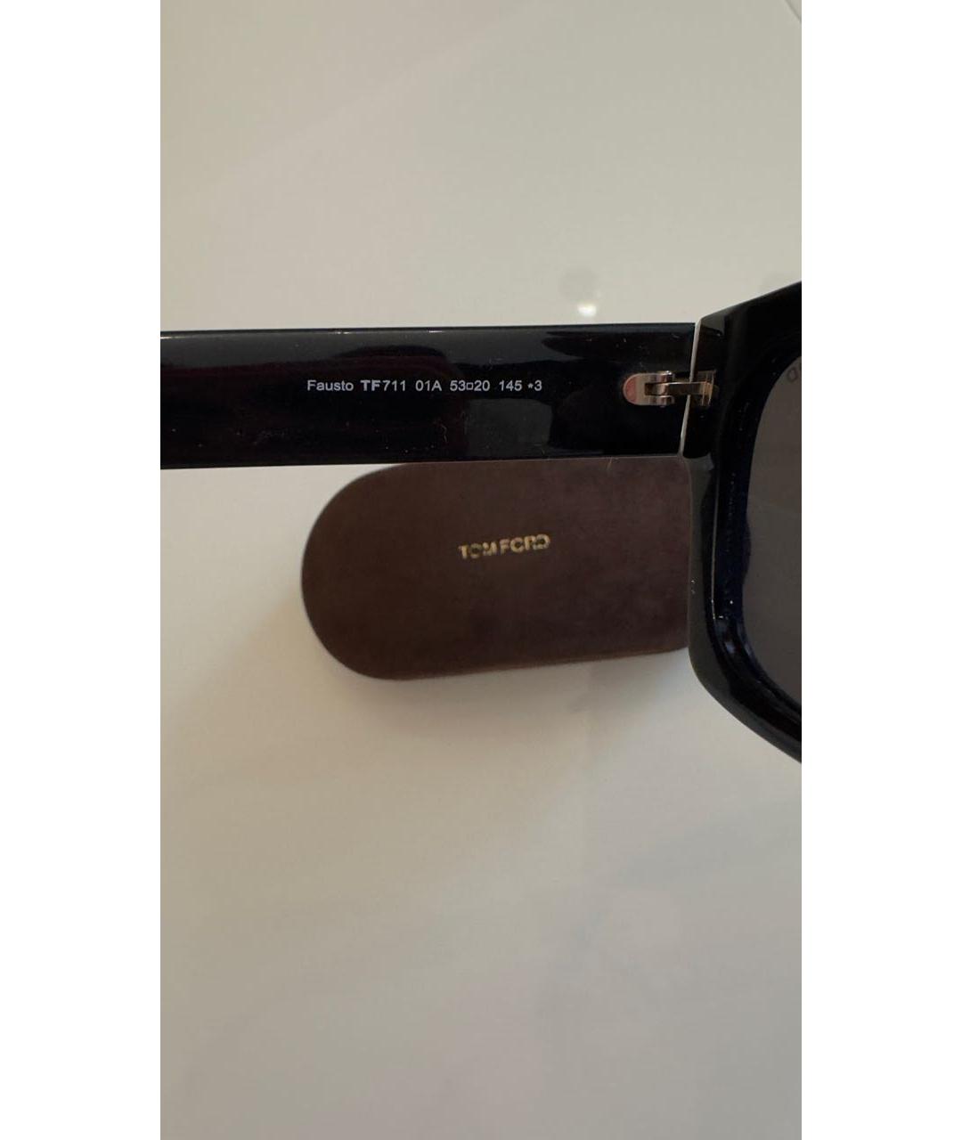 TOM FORD Черные пластиковые солнцезащитные очки, фото 7