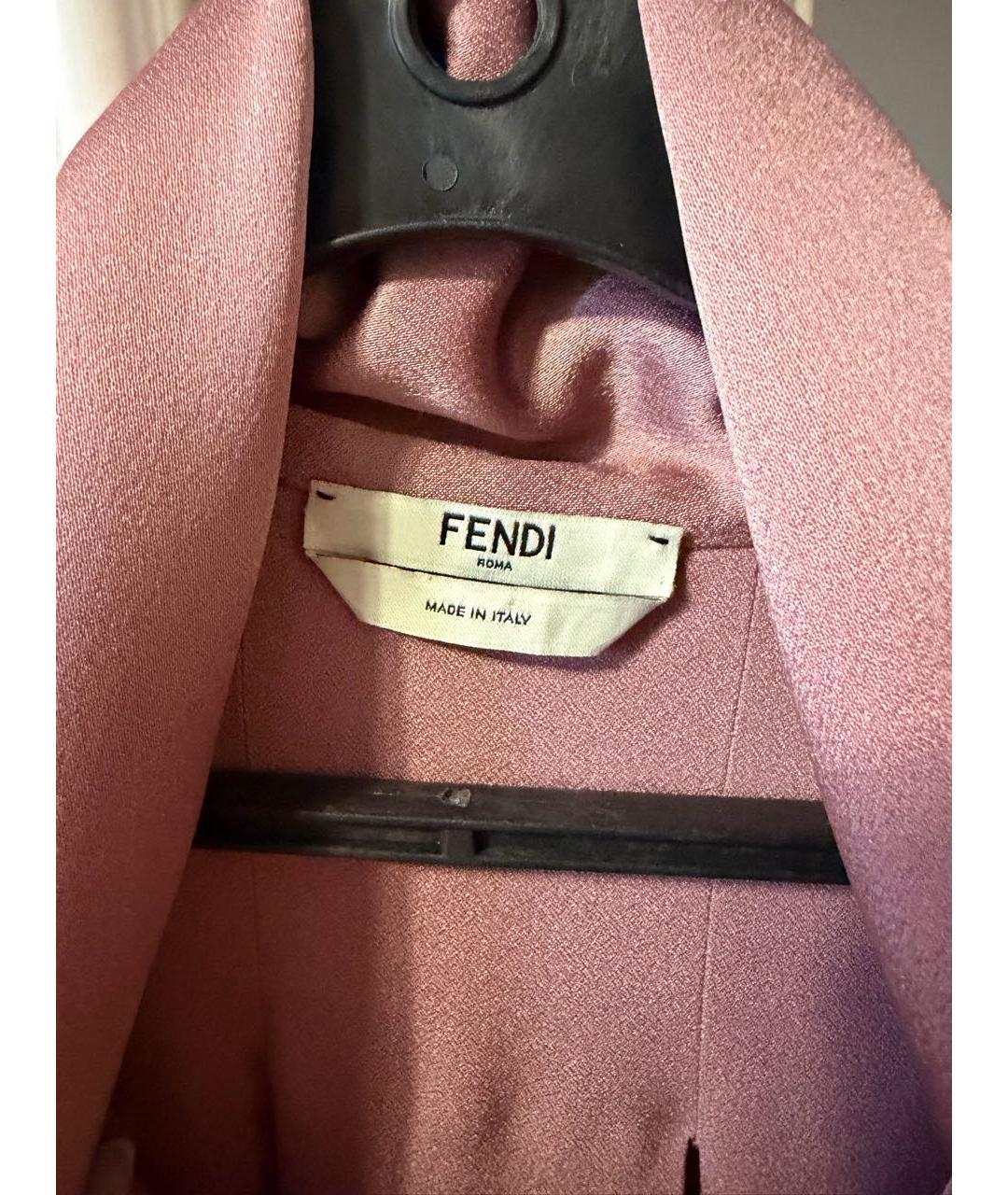 FENDI Розовое ацетатное коктейльное платье, фото 4