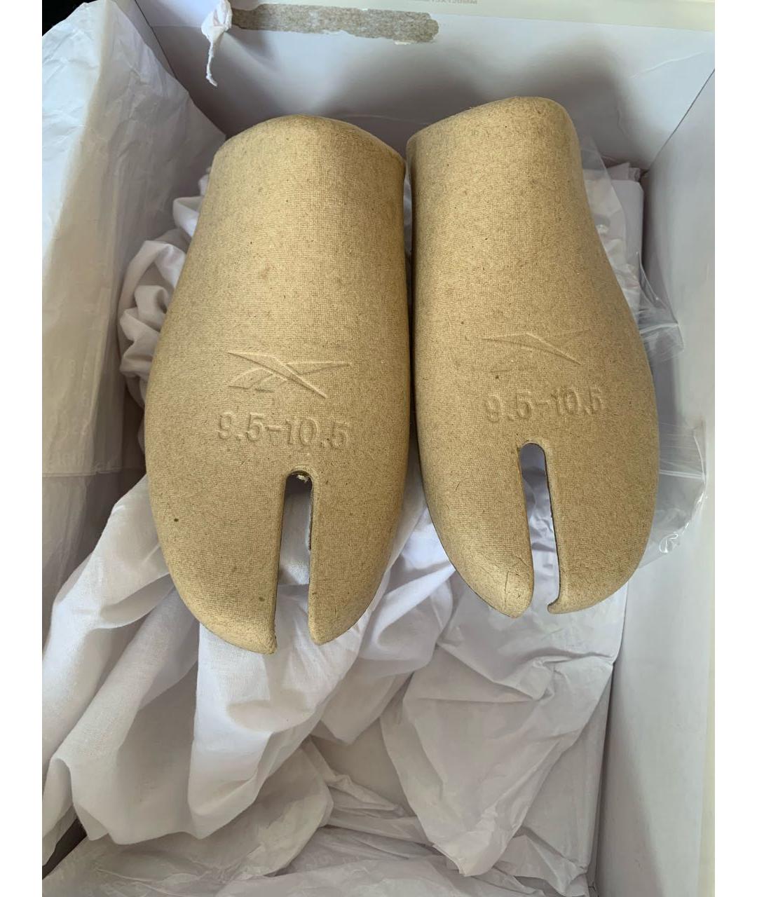 MAISON MARGIELA Белые низкие кроссовки / кеды из искусственной кожи, фото 4